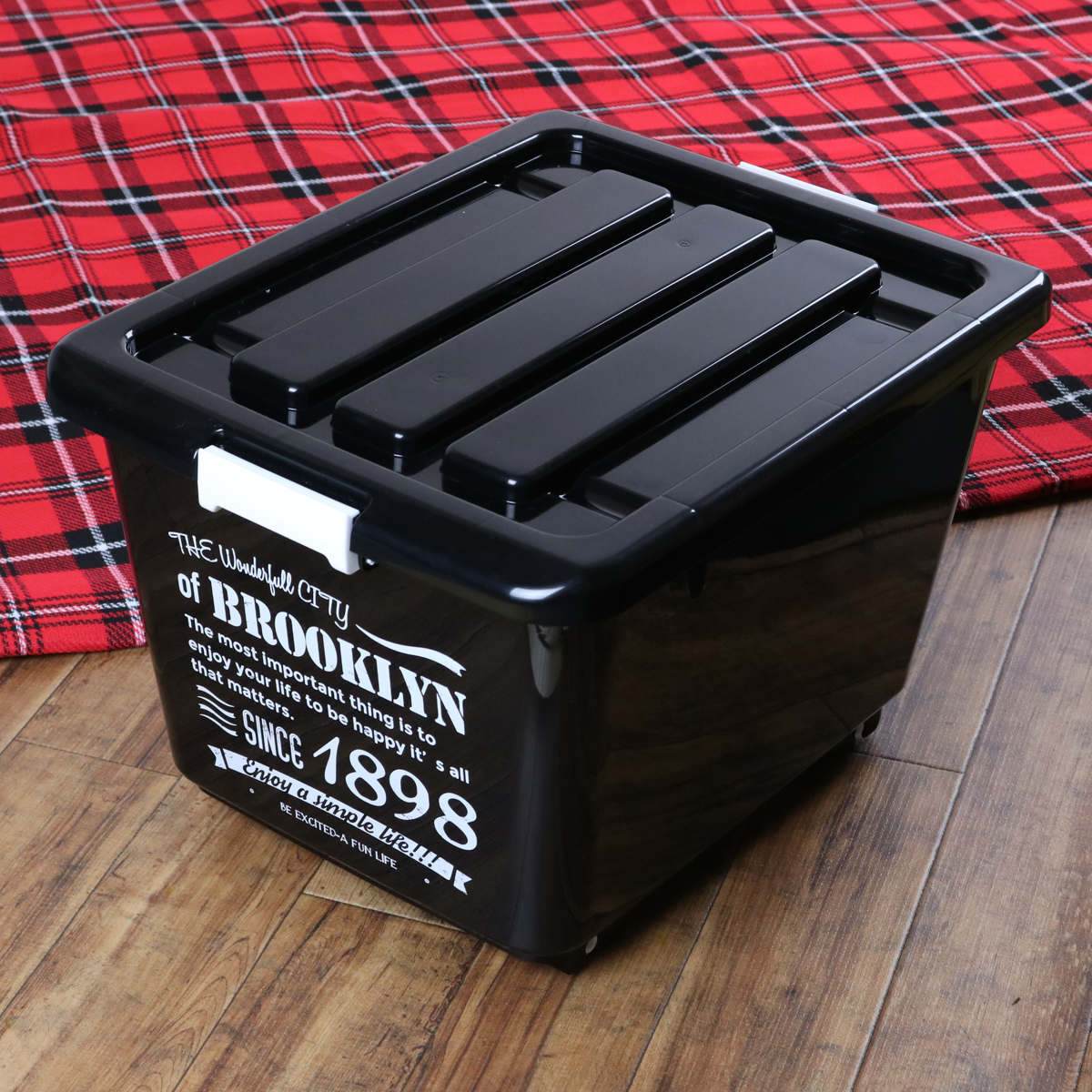 収納ボックス フタ付き 1898 幅39×奥行50×高さ32cm ブルックリンボックス （ 収納 収納ケース プラスチ..