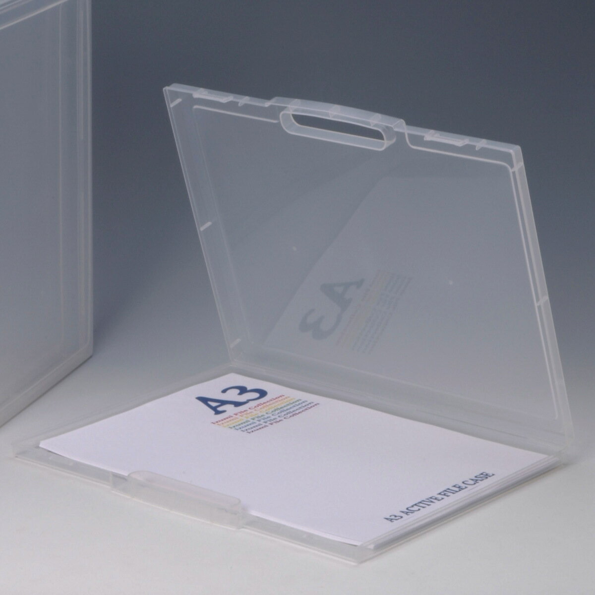作品収納 A3 アクティブファイルケース 35型 子ども クリアケース クリアファイル ( ドキュメントボックス 幅43.3×奥行34.7×高さ3.5cm 書類...