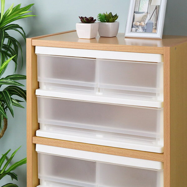 【先着】最大400円OFFクーポン有！ 収納ボックス コワケース 2段 卓上 引き出し レターケース H2F1 （ カラーボックス インナーボックス 収納ケース 収納 小物収納 小物入れ 小物ケース フルサイズ カラーボックス用 プラスチック 収納用品 ）【39ショップ】のサムネイル