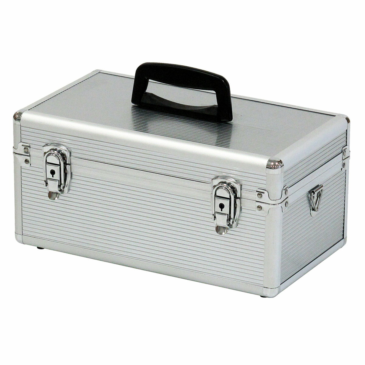 アルミケース 中型 小物入れ （ ボックス 収納 アルミ 小物収納 鍵付き 軽量 頑丈 幅37×奥行21.5×高さ1..