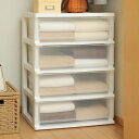 クローゼットチェスト シンプルチェスト 4段 2個セット ( チェスト 幅55×奥行40×高さ75.8cm コロ付き 収納ケース 衣装ケース 日本製 収納 プラ...