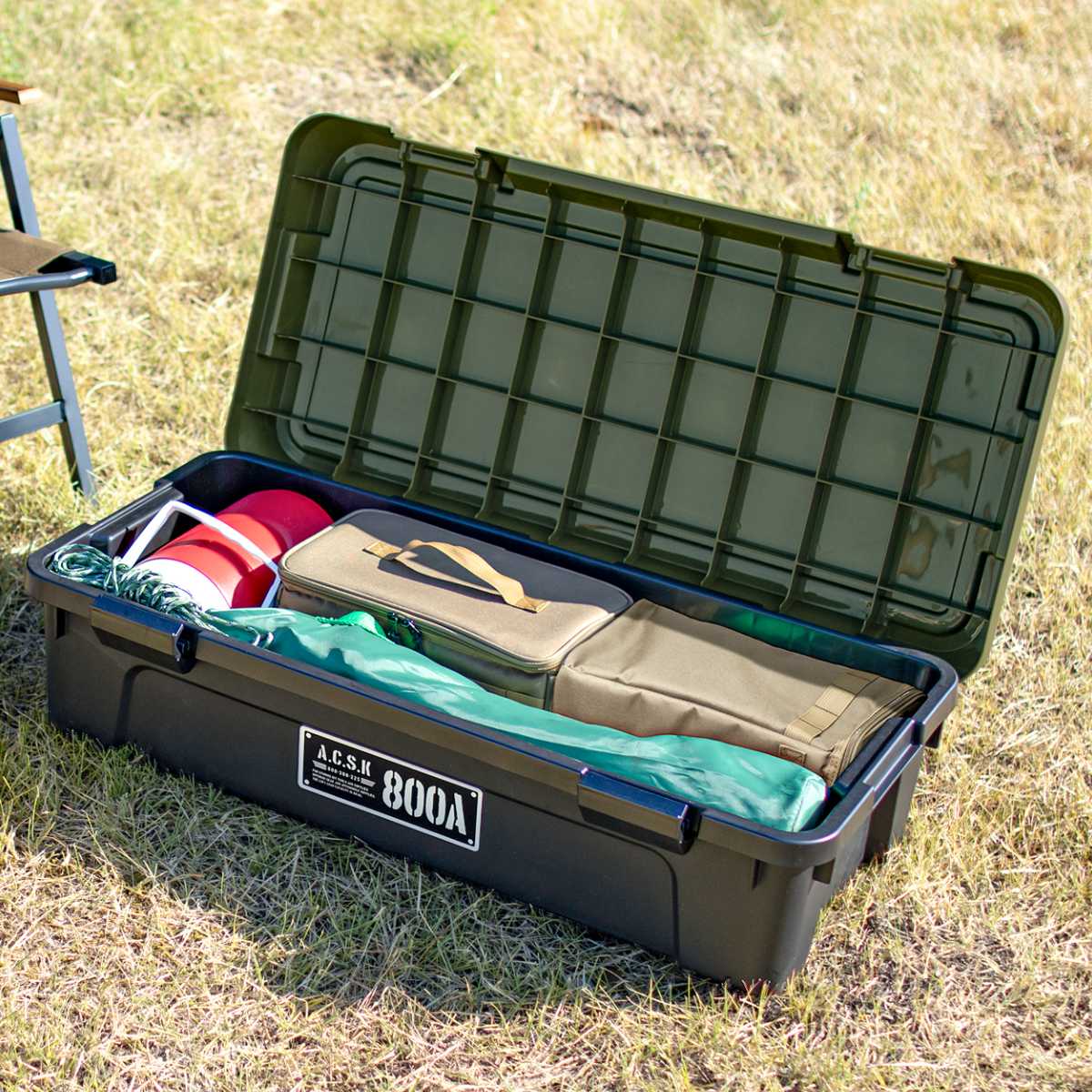 収納ケース アクティブストッカー 浅型 幅80cm コンテナボックス 3個セット （ 38L 日本製 座れる 収納 ボックス フタ付き ケース 工具箱 プラスチック おしゃれ アウトドア 防災 防災グッズ 防災用品 ）【39ショップ】