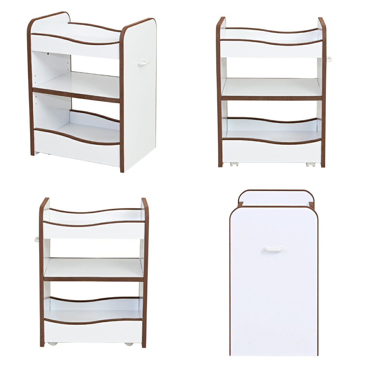 ランドセルラック ワイド 幅49.5cm キャスター付き エッジソフト ( ランドセル 収納 ラック 棚 ワゴン 収納ワゴン おもちゃ オモチャ収納 収納ボックス ランドセル収納 ランドセル置き キッズ収納 子ども 子供 収納棚 本棚 ) 【39ショップ】 [2]