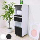 家電ラック ハイタイプ すき間収納 幅40cm ( ラック 家電収納 隙間収納 収納 キッチンラック スリムラック キッチン 台所 食器棚 棚 すきま コンセント付 ) 【39ショップ】