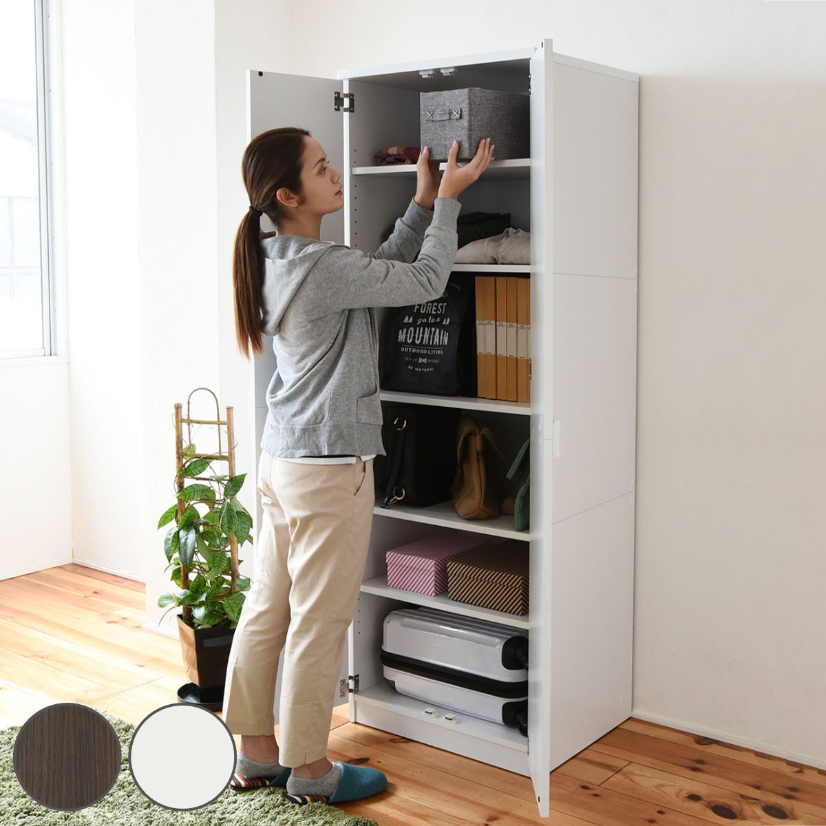 壁面収納 整理棚 クローゼット ロッカーシリーズ 約幅60cm ( 送料無料 収納 服 衣服 タンス たんす 整理 ロッカー ロッカーダンス 整理ダンス ハイチ...