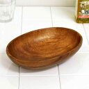 アカシア ボウル 22cm オーバル 木製 ( 木製ボウル サラダボウル 中鉢 木製食器 楕円 サラダ バゲット パン インテリア カフェ風 キッチン用品 北欧...