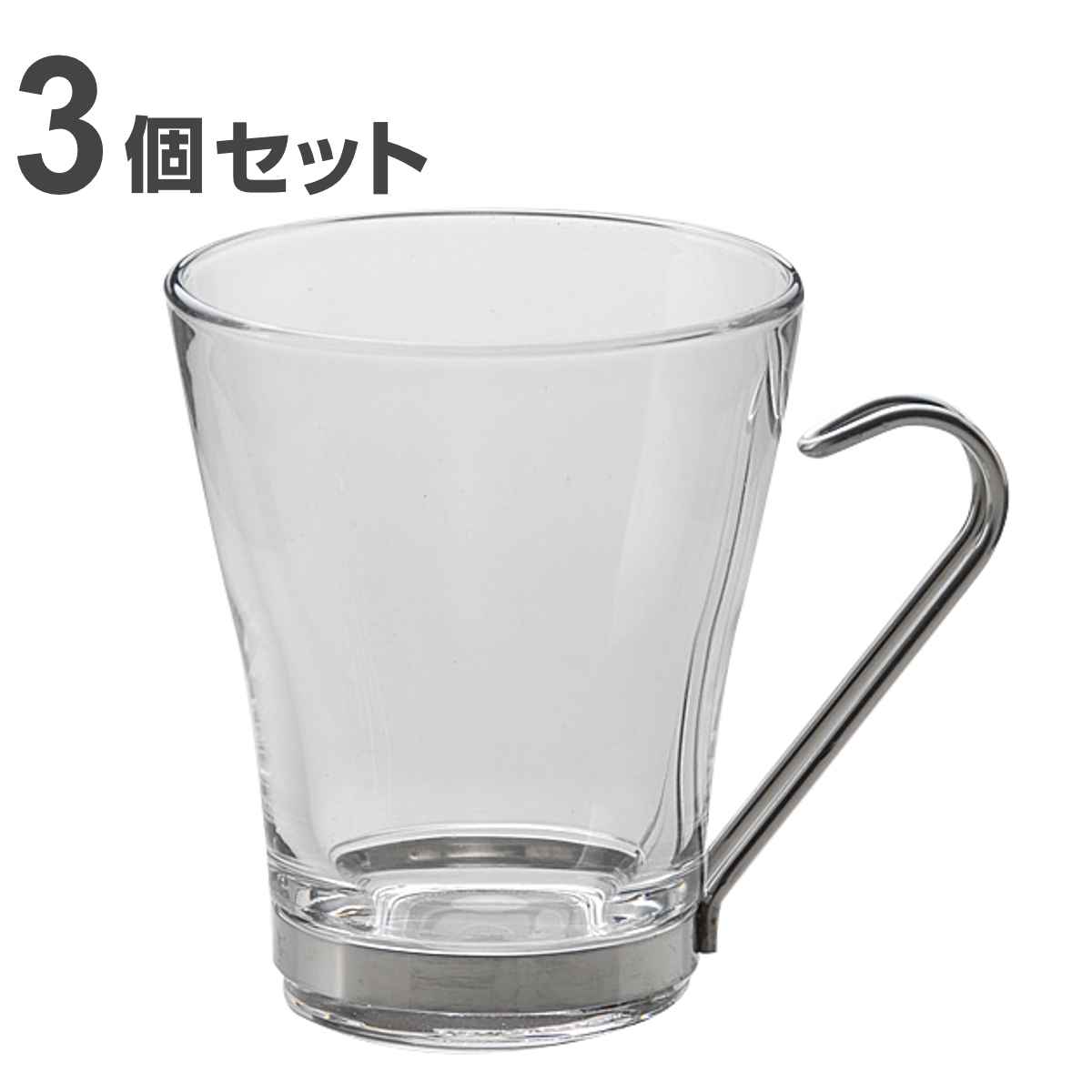 マグカップ 220ml Bormioli Rocco ボルミオリ・ロッコ OSLO オスロ パンチマグ 強化ガラス 3個セット （ ガラス コップ マグ ガラス製 ボルミオリロッコ 食器 コーヒーカップ カプチーノカップ コーヒー カプチーノ カップ ） 【39ショップ】のサムネイル