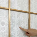 障子紙 障子に貼るレース 100cm×200cm 2枚入 ( レース障子 障子レース 貼るだけ 断熱 花粉 ホコリ UVカット 目隠し 採光 破れにくい 効果 ...