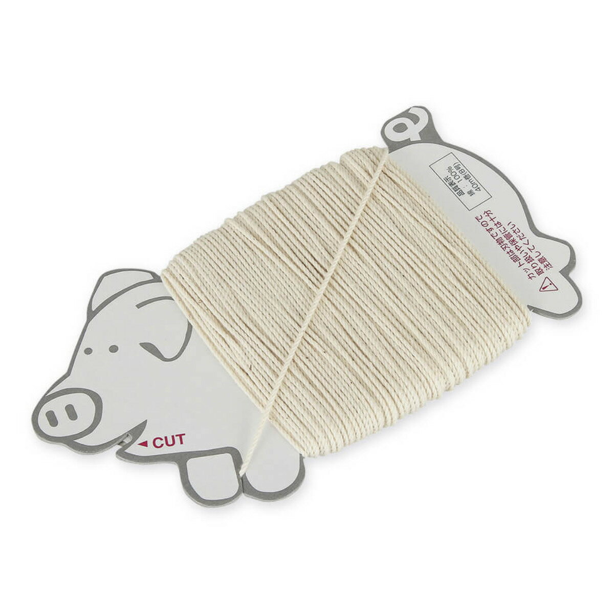 料理糸 8号 40m巻 カッター刃付き 日本製 貝印 （ 調理用糸 たこ糸 タコ糸 料理用 糸 綿 料理糸8号 40m..