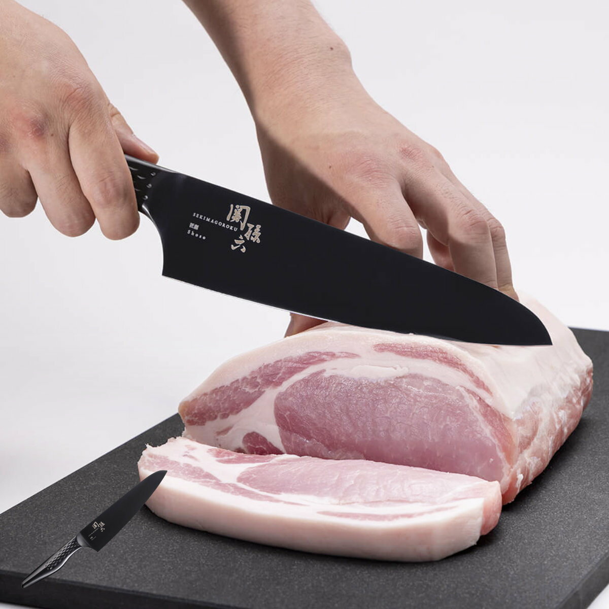 包丁 シェフナイフ 18cm 関孫六 匠創 漆黒 日本製 貝印 （ 牛刀 牛刀包丁 料理包丁 万能包 ...