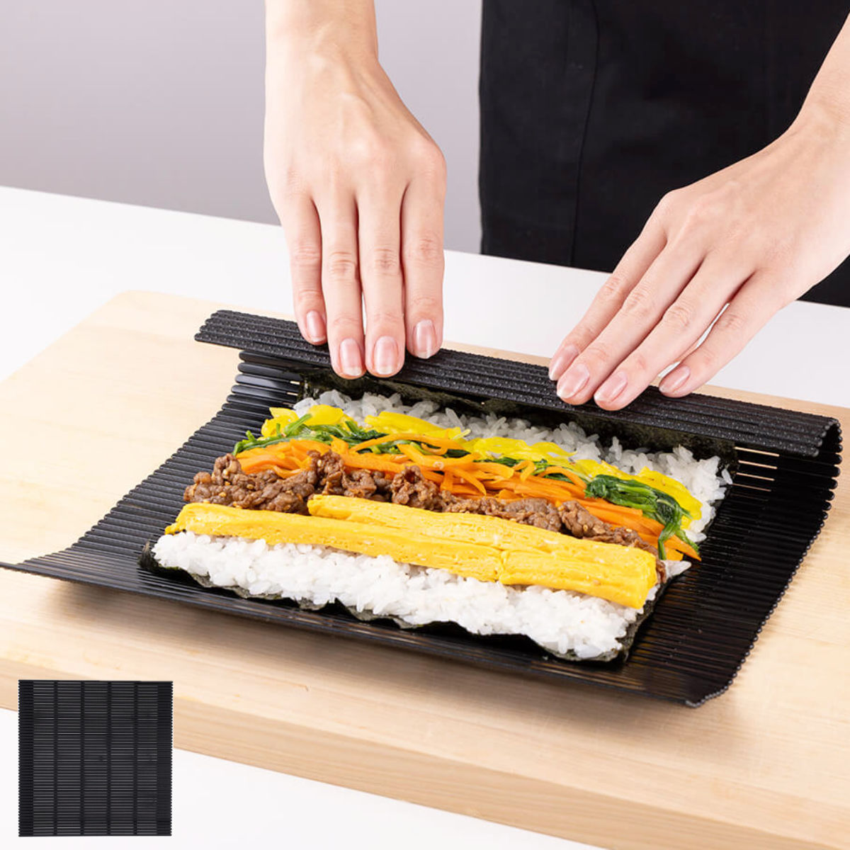 巻きす コリアンキッチン キンパ巻きす 巻きすだれ 貝印 （ 食洗機対応 日本製 まきす きんぱ キンパ 巻き簾 キンパ作り まき寿司 太巻き 手巻き寿司 お寿司 おすし 恵方巻 プラスチック巻きす ）【39ショップ】