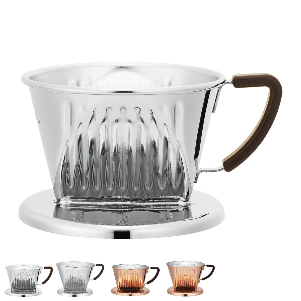 Kalita カリタ ドリッパー Cu SS 101 102 ( 1〜2人用 2〜4人用 ステンレス 銅 日本製 三つ穴構造 ドリップ コーヒー コーヒードリッ...