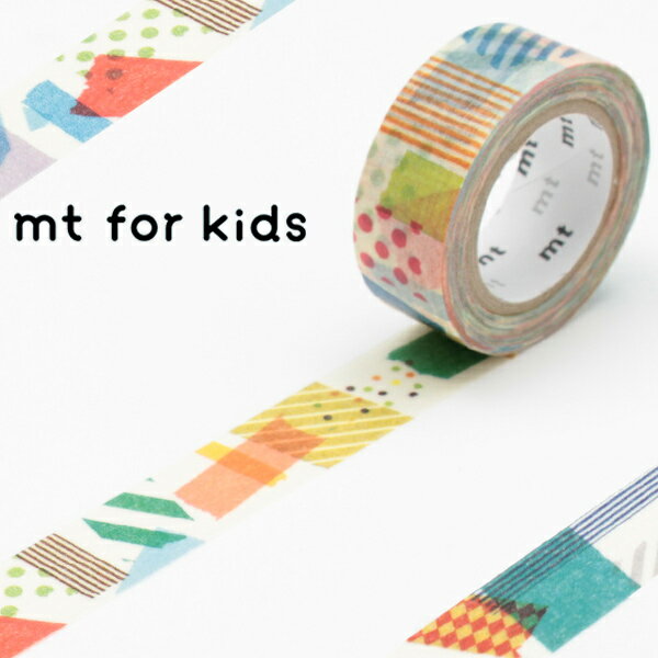 マスキングテープ mt for kids ぺたぺた 幅15mm ( カモ井加工紙 マステ 和紙テープ エムティー ラッピング デコレーション コラージュ ラッピ...