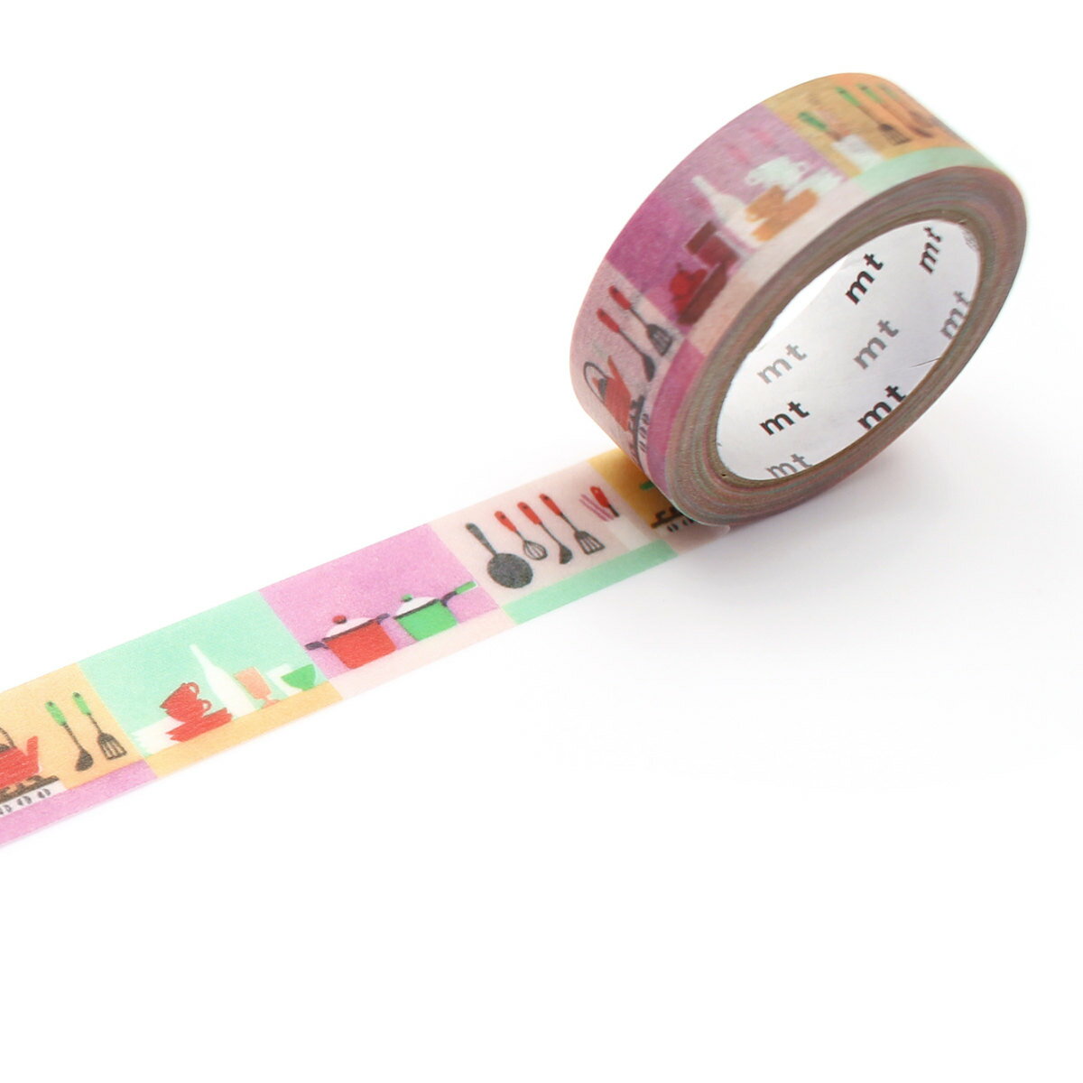 マスキングテープ mt まるいちきゅう キッチン 15mm×7m ( マステ カモ井 カモ井加工紙 貼ってはがせる シール ステッカー エムティー ラッピング ...
