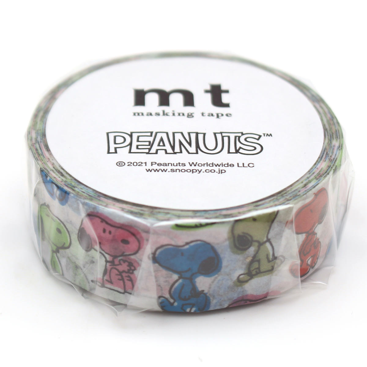 マスキングテープ mt PEANUTS 版ズレスヌーピー 15mm×7m （ マステ カモ井 カモ井...