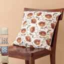 クッションカバー ブロックプリントクッションカバー 45×45cm ( クッション カバー 替え 花柄 おしゃれ 洗える 手洗い 綿 綿100% リバーシブル ...