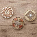 手鏡 ビーズ 刺繍 コンパクト ( 携帯用 ミラー ハンドミラー コンパクトミラー かがみ 鏡 丸型 おしゃれ 小さい ハンドメイド エレガント ) 【39ショ...