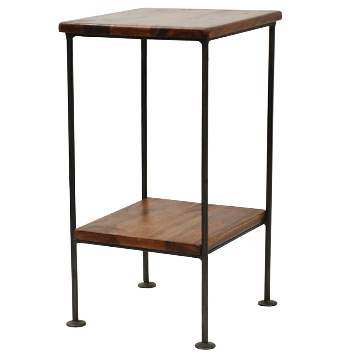 サイドテーブル 幅25cm 木製 ラック アイアン ( 送料無料 ナイトテーブル テーブル ディスプレイ 台 花台 什器 オープン シェルフ 天然木 スリム お...