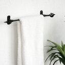 タオルハンガー アイアン ツイストタオルハンガー 全長39cm ( 壁付け タオル掛け 簡単 DIY リフォーム 洗面所 タオルホルダー 壁 ハンドメイド ) 【39ショップ】