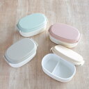 弁当箱 520ml やさしい彩 小判バックルL ( お弁当箱 ランチボックス レンジ対応 食洗機対応 一段 レンジOK 食洗機OK 弁当 お弁当 仕切り付き 大...