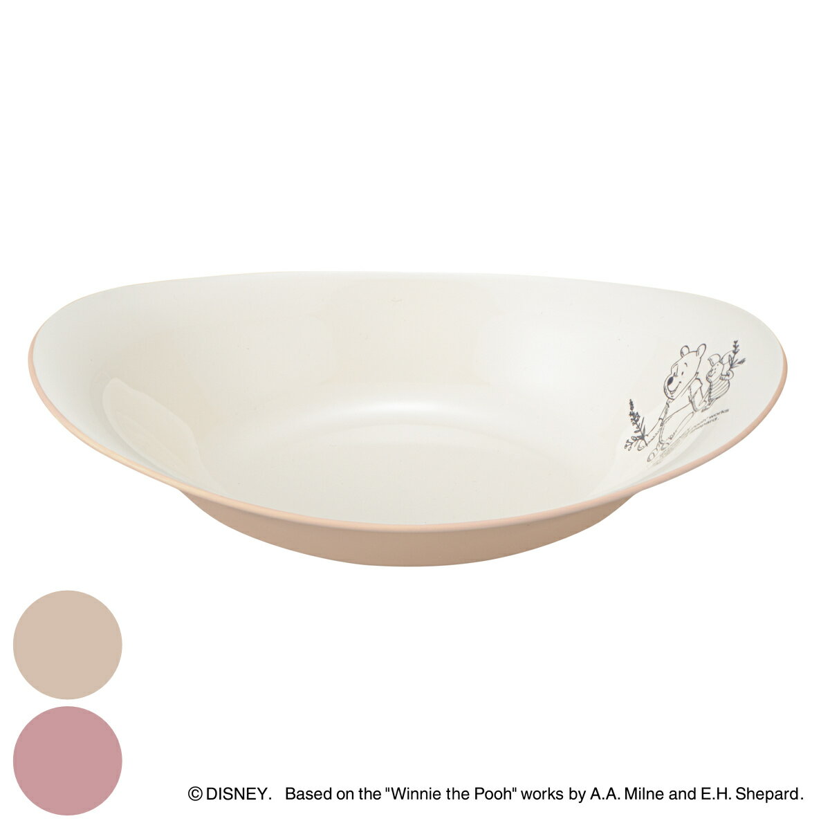 カレーパスタ皿 Pooh Bee 抗菌 くまのプーさん （ BPAフリー 日本製 電子レンジ対応 食洗機対応 プーさん ピグレット カレー皿 パスタ皿 プレート お皿 皿 おしゃれ かわいい ディズニー キャラクター 深皿 中皿 カレー パスタ ）【39ショップ】のサムネイル