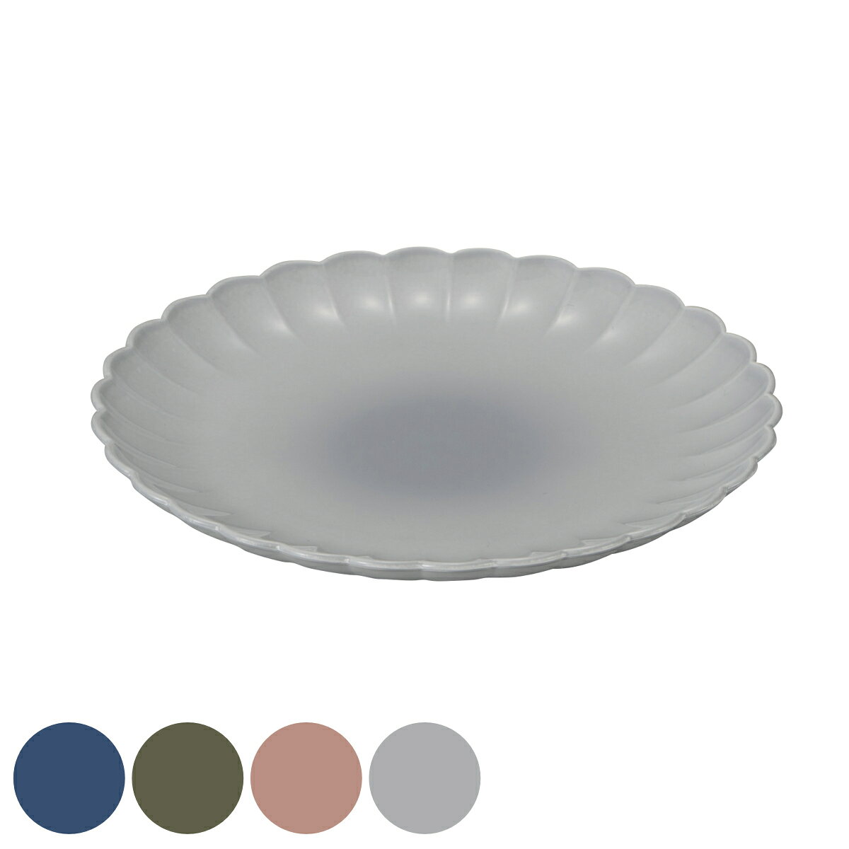 皿 凛 華皿 小 大 （ 16.4cm 23.7cm 食洗機対応 電子レンジ対応 樹脂 プラスチック プレート 花型 お皿 取り皿 食器 日本製 軽量 割れにくい 使いやすい 和モダン シンプル おしゃれ ）【39ショップ】 interior-palette-10212851 インテリアパレット パッケージ画像