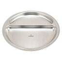 【在庫処分特価】アウトドア食器 小【在庫処分特価】判型カレー皿 24×17.3×3.5cm プリグレース ( ptygrace ランチプレート 皿 食器 ステンレス お皿 仕切りプレート プレート 浅型 仕切り付き 割れない 丸型 日本製 )【39ショップ】