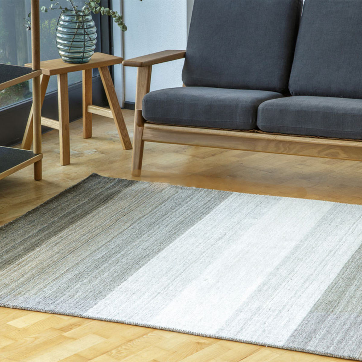 ラグ 手織り ガヴィーノ GAVINO 160×230cm ホットカーペット対応 ( ラグマット カーペット 絨毯 じゅうたん 長方形 マット 床暖対応 床暖 床暖房 アクセントラグ ハンドメイド グラデーション )【39ショップ】 [3]