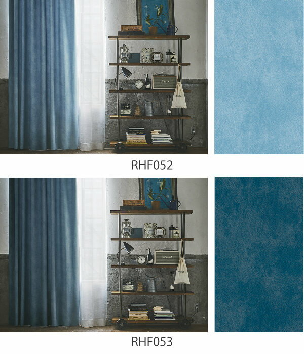 カーテン オーダーカーテン ドレープカーテン デニムムジシャコウ 1.5倍ヒダ 巾67〜82×丈261〜280cm ( 送料無料 オーダー サイズオーダー オーダーメイド 1cm単位 遮光 デニム風 洗える 防炎 形状安定 おしゃれ 日本製 国産 広い ) 【39ショップ】 [2]