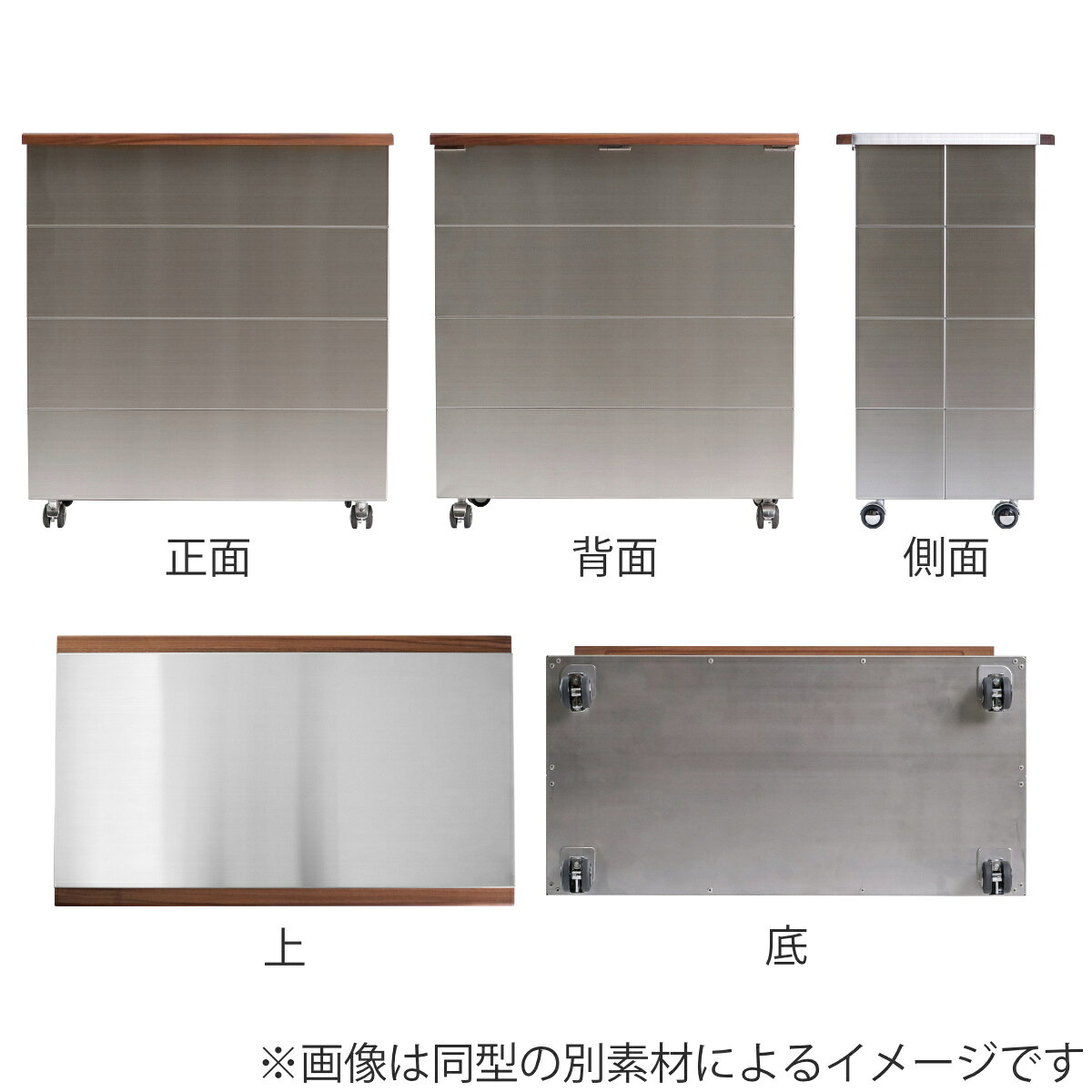 ゴミ箱 90L CUBOID ダブルステンレス蓋 ( KENNER ごみ箱 90リットル 45リットル 2分別 papperskorg 大容量 分別 ふた付き 高級 こだわり インテリア おしゃれ インダストリアル シンプル 日本製 ステンレス )【39ショップ】 [3]