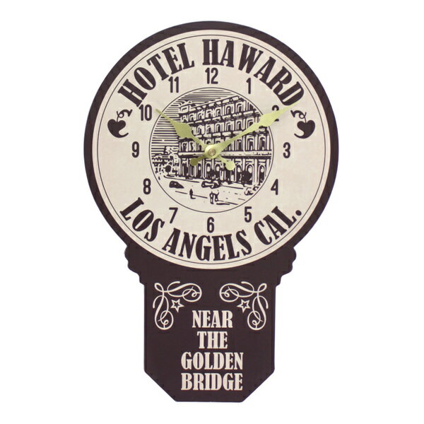 掛け時計 ホテル ロスアンジェルス アナログ おしゃれ 時計