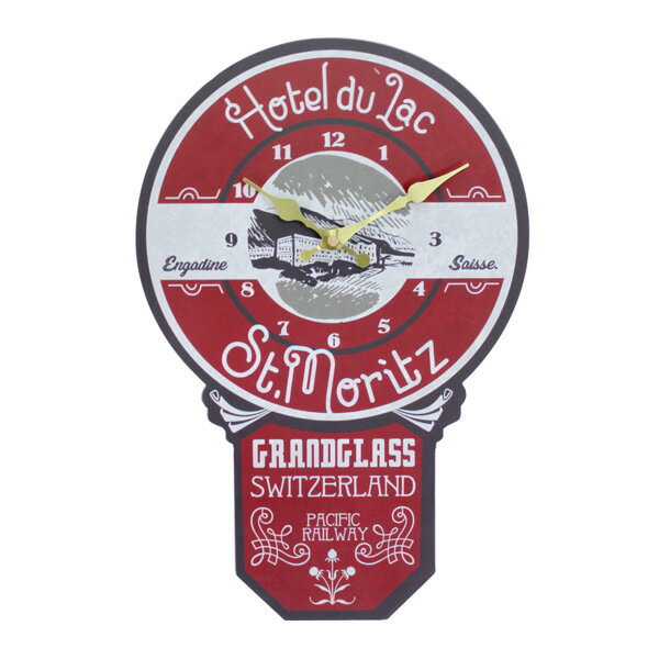 掛け時計 ホテル サンモリッツ アナログ おしゃれ