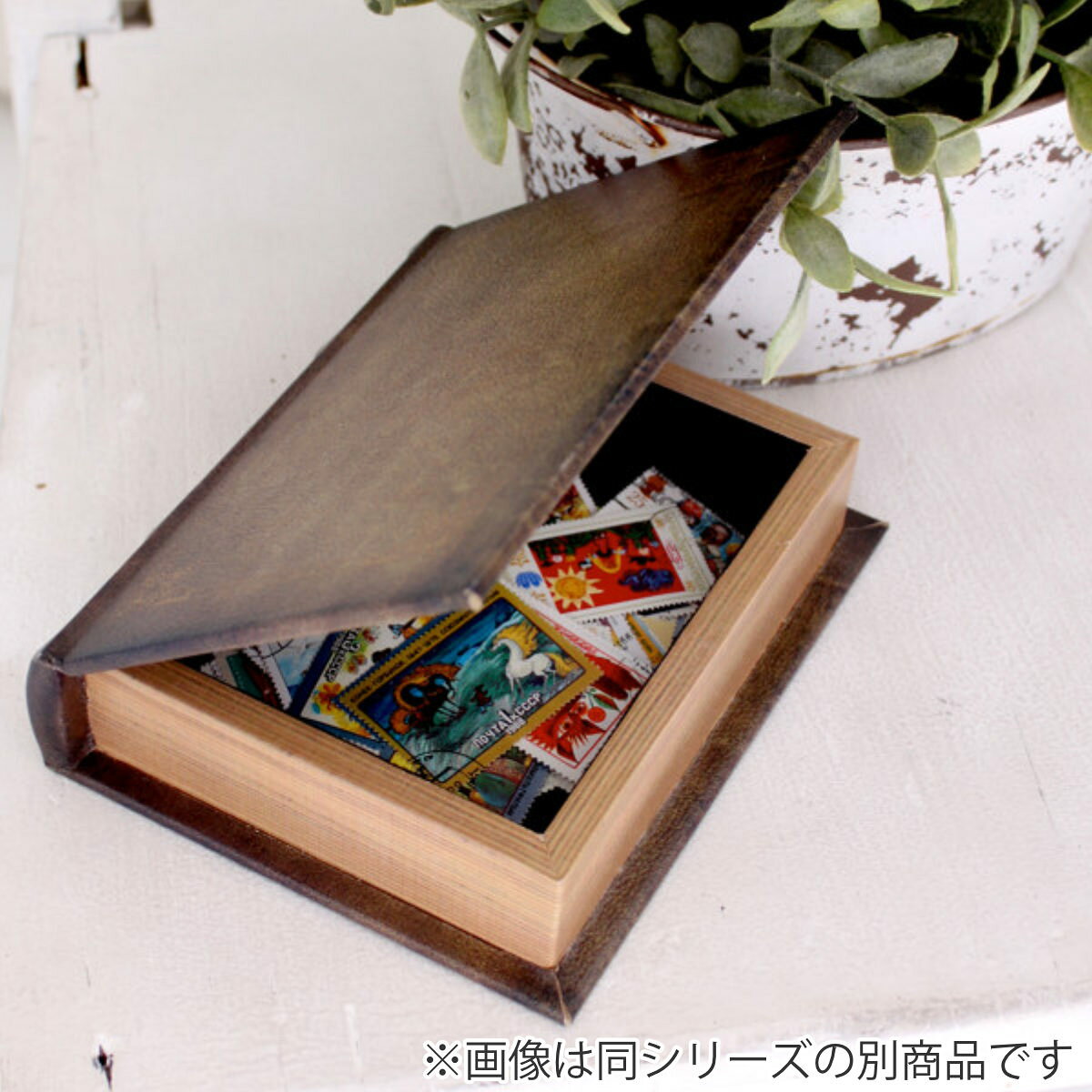 小物入れ 本型 アンティーク ブックボックス E （ ブック型 ボックス ブック型収納 小物収納 小物ケース 収納ボックス 収納 宝箱 古書 洋書 レトロ 小物収納ケース 小物収納ボックス おしゃれ ）【39ショップ】 interior-palette-10125676 インテリアパレット サンプル画像3