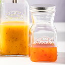 ピッチャー KILNER 500ml JUICE BOTTLE ( キルナー ボトル ジュースボトル 保存瓶 食洗機対応 ガラス瓶 冷水筒 ガラス保存瓶 ガラスボトル 四角 ジュース ドリンク 麦茶 冷水ポット 水差し おしゃれ )【39ショップ】