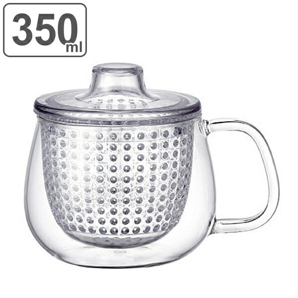 【先着】最大400円OFFクーポン有！ キントー KINTO ティーカップ S 350ml UNIMUG UNITEA ユニティ ガラス 22911 （ 食洗機対応 カップ マグカップ マグ コップ 耐熱ガラス 茶こし付き ふたつき 紅茶 ハーブティー ティータイム おしゃれ ） 【39ショップ】