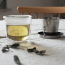 KINTO キントー LEAVES TO TEA LT カップ ストレーナー付 260ml ( フタ付き ダブルウォール 耐熱ガラス コップ ティーウェア ストレーナー付きカップ マグ ダブルウォールグラス 蓋付き ストレーナー付き 茶こし付き )【39ショップ】