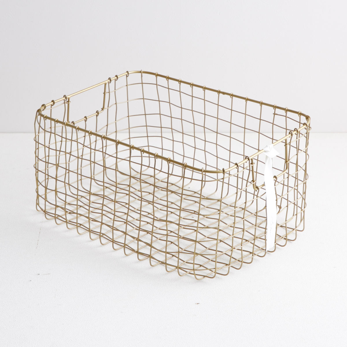 シトア ワイヤーバスケット 持ち手無し レクタングル XL バスケット かご （ 収納 カゴ 籠 四角 収納バスケット 小物入れ ハンドメイド 小物収納 ワイヤー 鉄 アイアン おしゃれ オシャレ かわいい カワイイ シンプル ベーシック ）【39ショップ】