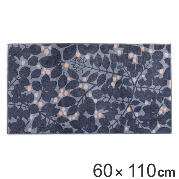 玄関マット 60×110cm 厚さ 8mm 屋内 Kobe Muoto Collection Lehtipuu （ 送料無料 薄型 洗える 滑り止め ラグ ドアマット キッチン リビング インテリア おしゃれ 室内 水洗い 洗濯機 吸水 エントランス 洗面所 ） 