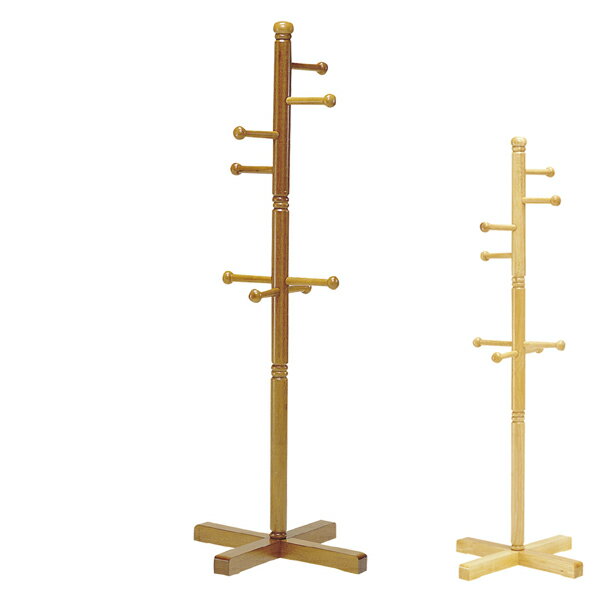 ジュニアハンガー 天然木 ポールハンガー 太タイプ 高さ137cm ( ハンガーラック 子供用 キッズ バ コートハンガー ッグ掛け 洋服掛け 木製 北欧 ナチ...