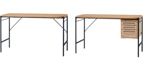 デスク 幅120cm グラム 木製 天然木 突板 スチール脚 ワークデスク ヴィンテージ調 机 つくえ （ パソコンデスク PCデスク スリム 120 奥行45cm 木製デスク リビングデスク 学習 薄型 リビング 省スペース コンパクト ）【39ショップ】