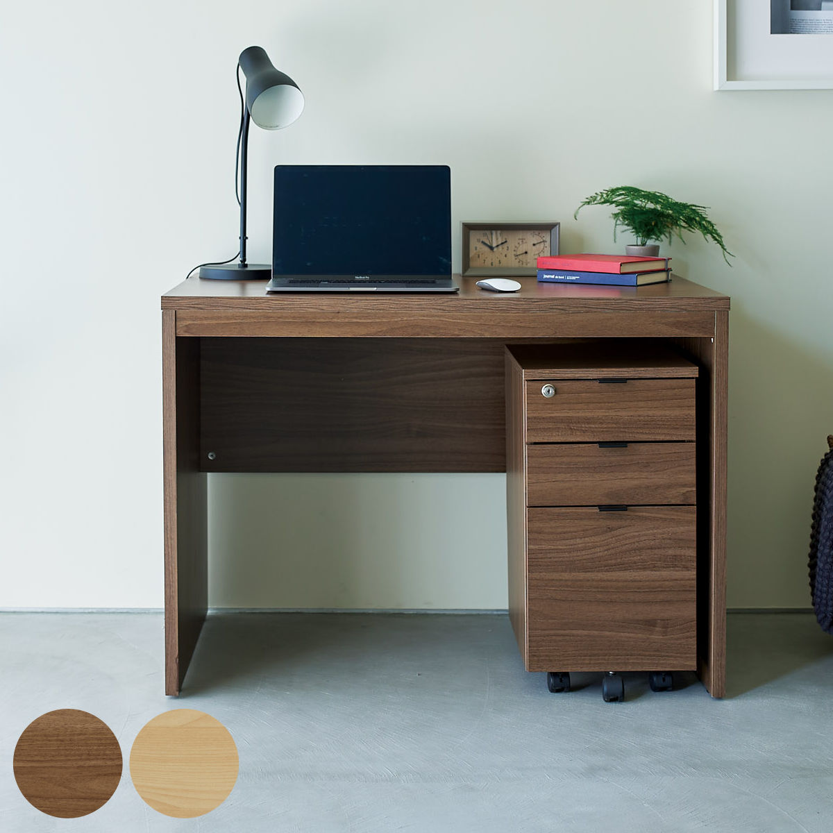 ワークデスク 幅100cm 高さ72cm シンプル （ 奥行60cm パソコン PC 机 デスク 木目調 モダン ナチュラル ブラウン おしゃれ 北欧 シック 書斎 リビング ）【39ショップ】