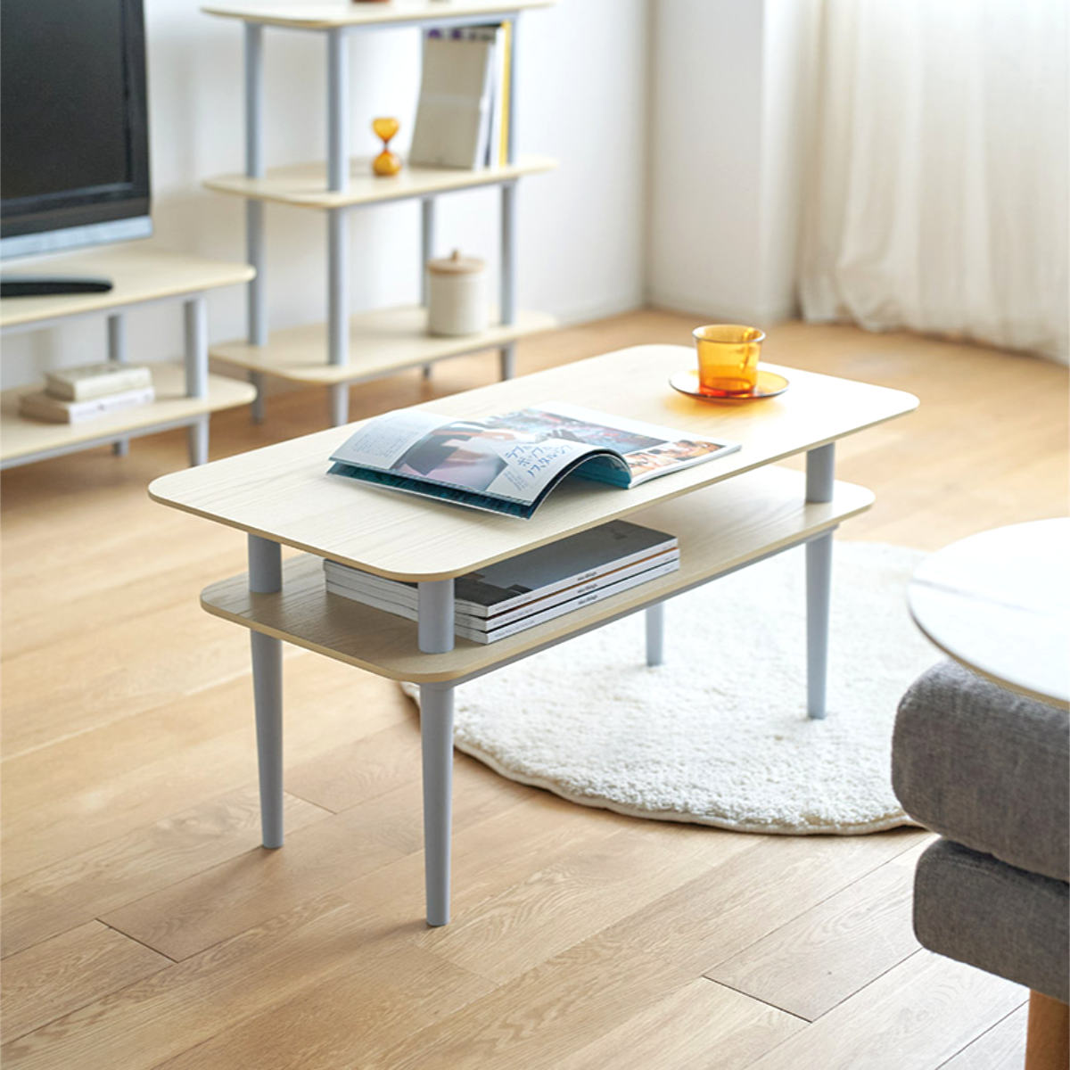 楽天市場】センターテーブル アッシュ材突板の通販