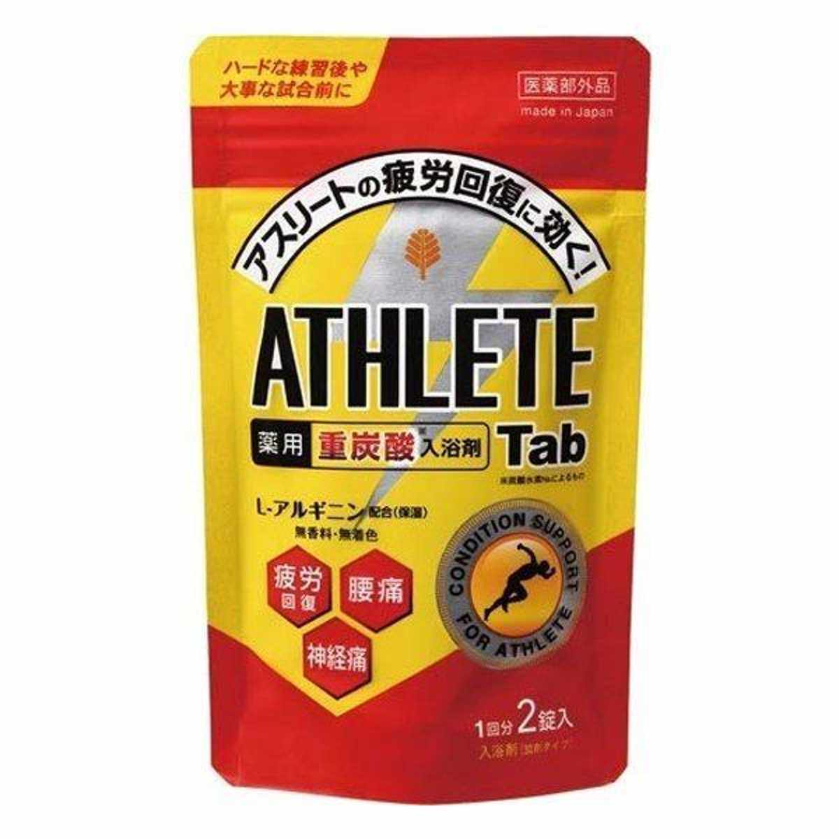 入浴剤 ATHELETE TAB 薬用 重炭酸入浴剤 （ 薬用入浴剤 炭酸 疲労回復 炭酸入浴剤 重炭酸 重炭酸湯 無香料 血行促進 腰痛 肩こり 冷え性 あせも しっしん アスリートタブ スポーツ選手 アスリート 医薬部外品 バス用品 お風呂用品 ）【39ショップ】