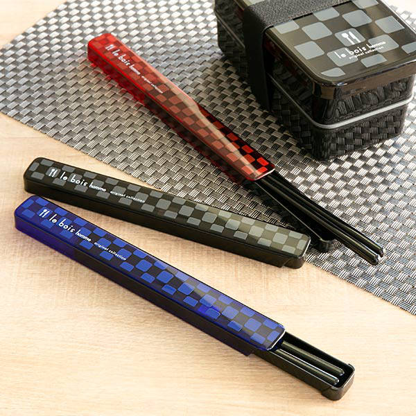 箸&箸箱セット ル・ボア オム M 21cm 男性用 ( 食洗機対応 箸 箸箱 スライド式 携帯用カトラリー 食洗機OK お弁当用 お弁当用箸 カトラリー はし...