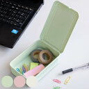 小物収納 スチール収納ボックス ペールカラー 幅16×奥行11×高さ5cm ( 道具箱 持ち運び かわいい 収納 ボックス 収納ケース 缶 スチール 小物入れ ...
