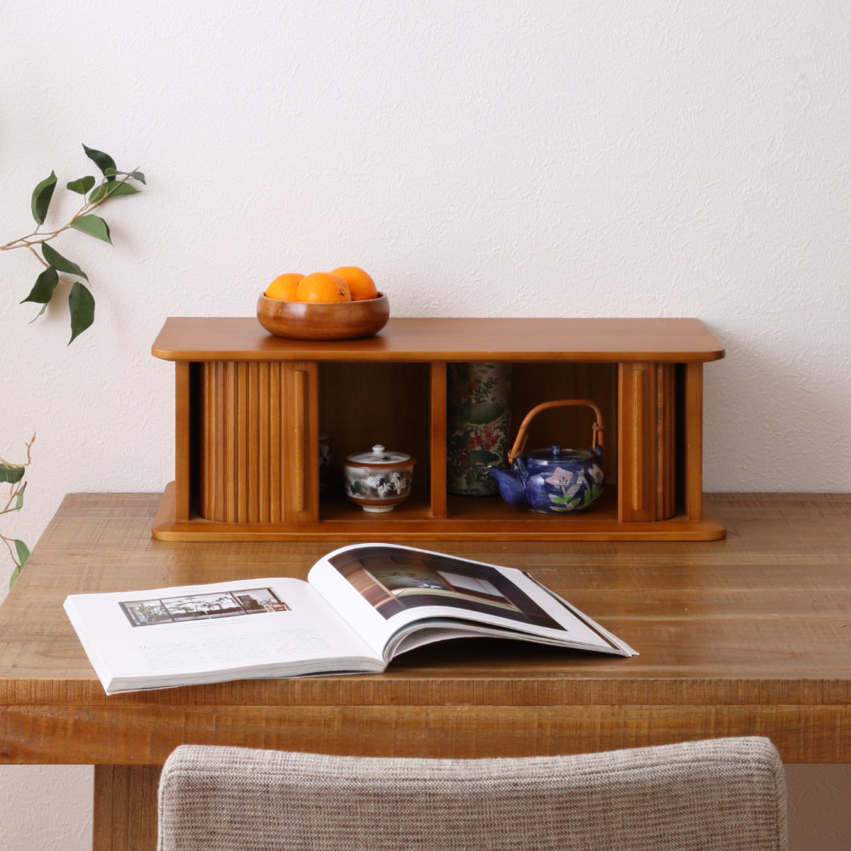 スパイスラック 幅60cm ジャバラ式 カウンター上収納 背面化粧 ( 調味料ラック キッチン収納 扉付き収納 調味料入れ 扉付き 天然木 桐 完成品 木製スパ...