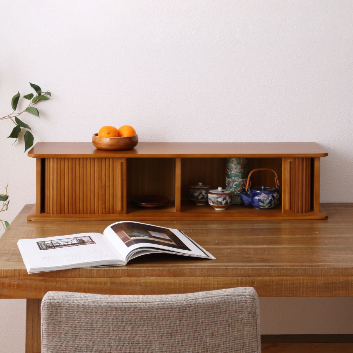 スパイスラック 幅90cm ジャバラ式 カウンター上収納 背面化粧 （ 調味料ラック キッチン収納 扉付き収..