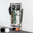スポーツ用品 収納 伸縮可能 ラック 幅40-60cm ( 棚 伸縮 玄関収納 ヘルメット収納 部活道具 スポーツ用品ラック 物置 整理 ディスプレイ ホワイト ブラック シンプル )【39ショップ】