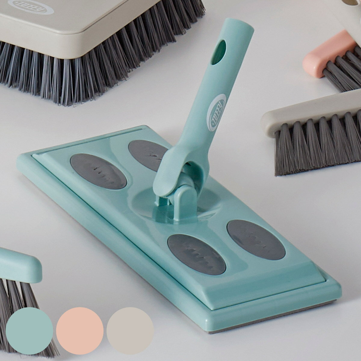 フローリングワイパー ヘッド Toffy ジョイント 床掃除 フローリング ワンタッチ 付け替え （ ...