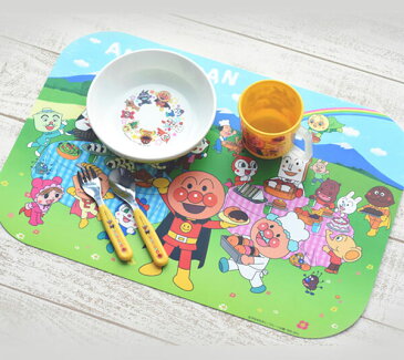 ランチョンマット 45×31cm アンパンマン 拭ける 撥水 ( 食事マット 赤ちゃん 樹脂 水洗い ベビーグッズ お食事マット ランチマット 粘土板 プレイマット )【5000円以上送料無料】